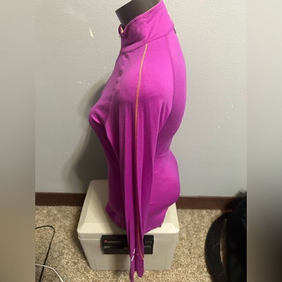 Nike DriFit Womens Small Pink/Orange Half ZIP Running Pullover - Picture 4 of 7